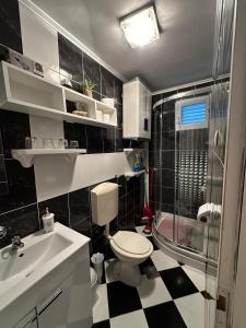 Koupelna v ubytování Apartmani Mersol Nin