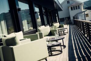 Balkón nebo terasa v ubytování Bjerkvik Hotell