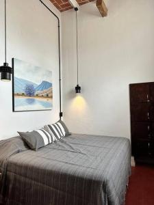 Giường trong phòng chung tại Casa Topil 2