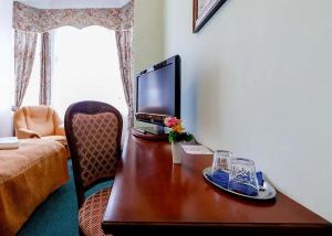 TV a/nebo společenská místnost v ubytování Hotel Ester