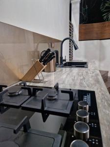 Η κουζίνα ή μικρή κουζίνα στο TimeOut Apartment +3 φωτογραφίες