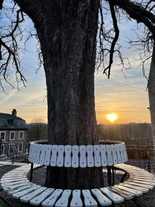 Východ nebo západ slunce při pohledu z bed and breakfast nebo okolí