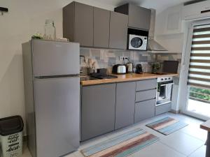 Kuchyň nebo kuchyňský kout v ubytování Family Apartment Sátoraljaújhely + 58 fotografií