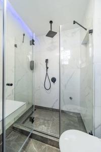 Koupelna v ubytování Zebrano Spa