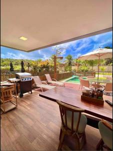 Bazén v ubytování Oka 17- Casa em Cond fechado a beira mar em São Miguel dos Milagres nebo v jeho okolí