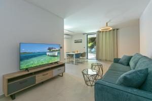 TV a/nebo společenská místnost v ubytování Family friendly seaside apartments Brela, Makarska - 6007