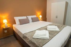 Postel nebo postele na pokoji v ubytování F2 Ixora - spa - piscine - vue mer - 9 min de la plage - Ti Zwézo Paradi + 31 fotografií