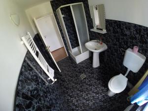 Koupelna v ubytování Pensiunea Vidra