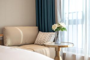 Lova arba lovos apgyvendinimo įstaigoje Raffles Executive Apartment - Guangzhou Huijin International Finance Center, Keyun Road Metro Station Branch-Canton Fair Free Shuttle