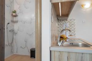 Dapur atau dapur kecil di Sunset View Apt in South Crete