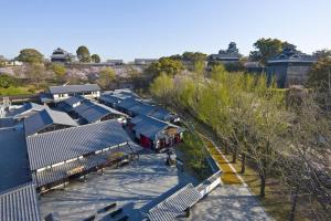 an overhead view of a train station at Kumamoto Tokyu REI Hotel in Kumamoto