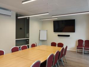 Área de negócios e/ou sala de conferências em acama Hotel & Hostel Kreuzberg
