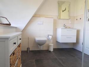Ένα μπάνιο στο Wippezogel - Ferienhaus mit Sauna, Kamin und Meerblick +11 φωτογραφίες
