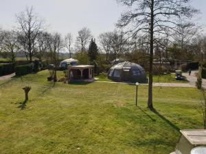 a group of tents in a grassy yard at Iglo Bungalow 36 in Chaam