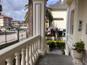 Balkón nebo terasa v ubytování Apartamentos Villa de Noja