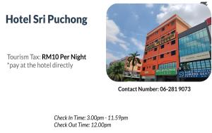 a screenshot of the hotel sittin tax kiwi pepyr night at Hotel Sri Puchong in Puchong