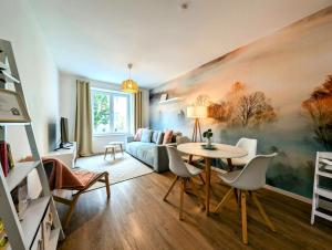 Posezení v ubytování BohnApartments - Altstadtoase - Balkon und Garten - WLAN