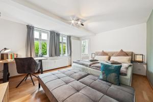 Posezení v ubytování Apartment am Albertsplatz im Zentrum