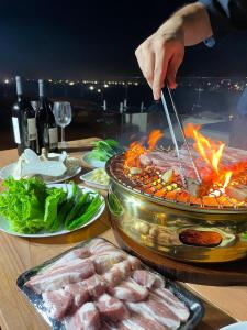 홀리데이 홈 내부 또는 인근 먹을 거리