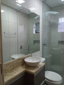 Koupelna v ubytování Apartamento Cidade das Flores