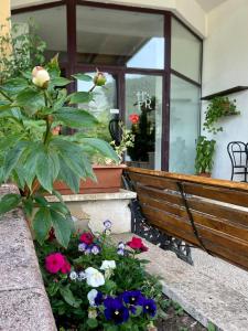 A garden outside Hotel Faggio Rosso