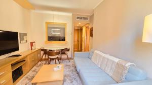 a living room with a couch and a table at campezo in Madrid