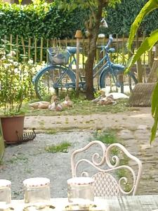 Ferienhaus mit Minibauernhof外面的花园