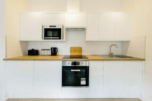 Dapur atau dapur kecil di Grange Rd Flat 3 one bedroom flat