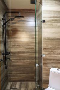 Koupelna v ubytování Apartment in Marshall Gudauri Project
