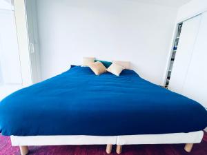 Postel nebo postele na pokoji v ubytování Grand Bleu, Vue sur Lac, Chic & Cosy, Plage