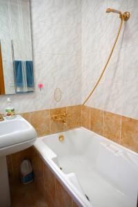 a bathroom with a bath tub and a sink at Giardino Darianna in Ripacandida +16 photos