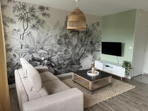 TV a/nebo společenská místnost v ubytování Appartement charmant