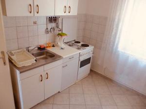 Kuchyň nebo kuchyňský kout v ubytování Apartmani Babaja