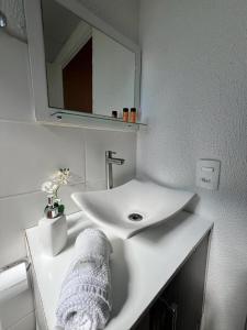 Koupelna v ubytování Apartamento 2 Quartos Aconchegante a 21 Km e 30min do Aeroporto de Confins