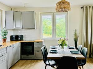 Kuchyň nebo kuchyňský kout v ubytování Bukowe Tarasy