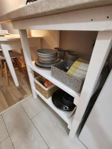 Kuchyň nebo kuchyňský kout v ubytování Monte Sonia Apartments
