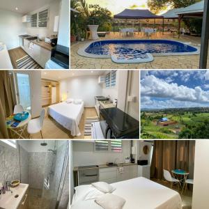 En eller flere senge i et værelse på Studio pistache 2 personnes