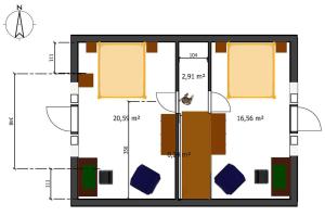 Půdorys ubytování Ferienhaus Dorfruhe
