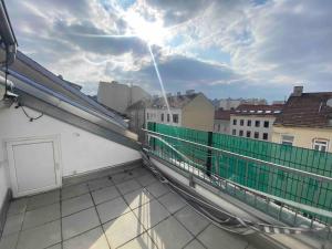a view from the roof of a building at Luxury Penthouse near Metro, Train Station and 15 mins Center in Vienna