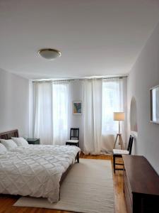 Postel nebo postele na pokoji v ubytování Airy & spacious apartment