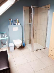 Koupelna v ubytování Gîte Ferme d'hurtaux