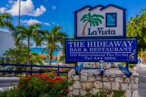 a sign for the hibvana bar and restaurant at La Vista Resort in Simpson Bay