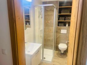 Koupelna v ubytování Haus Pfister