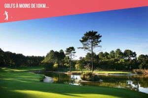 a picture of a golf course with the words golfs a nouns die t at Villa Mery in Béziers