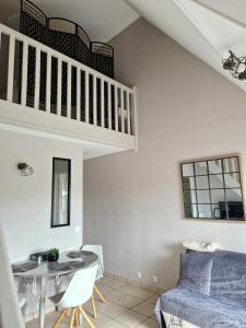 Χώρος καθιστικού στο Appartement Balcon Centre Cabourg