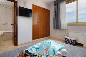Televízia a/alebo spoločenská miestnosť v ubytovaní Hotel Alguer