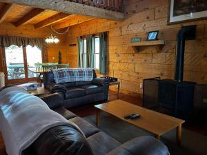 Χώρος καθιστικού στο Cozy Cabin