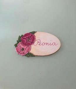 een rots met een roze bloem erop bij Case VacanzeRò in Ravenna