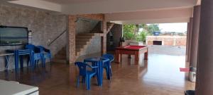 TV a/nebo společenská místnost v ubytování Recanto Estrelas