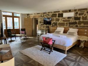 TV a/nebo společenská místnost v ubytování Le 19 - Suite 19 - 50m2 - Centre Historique - Clim